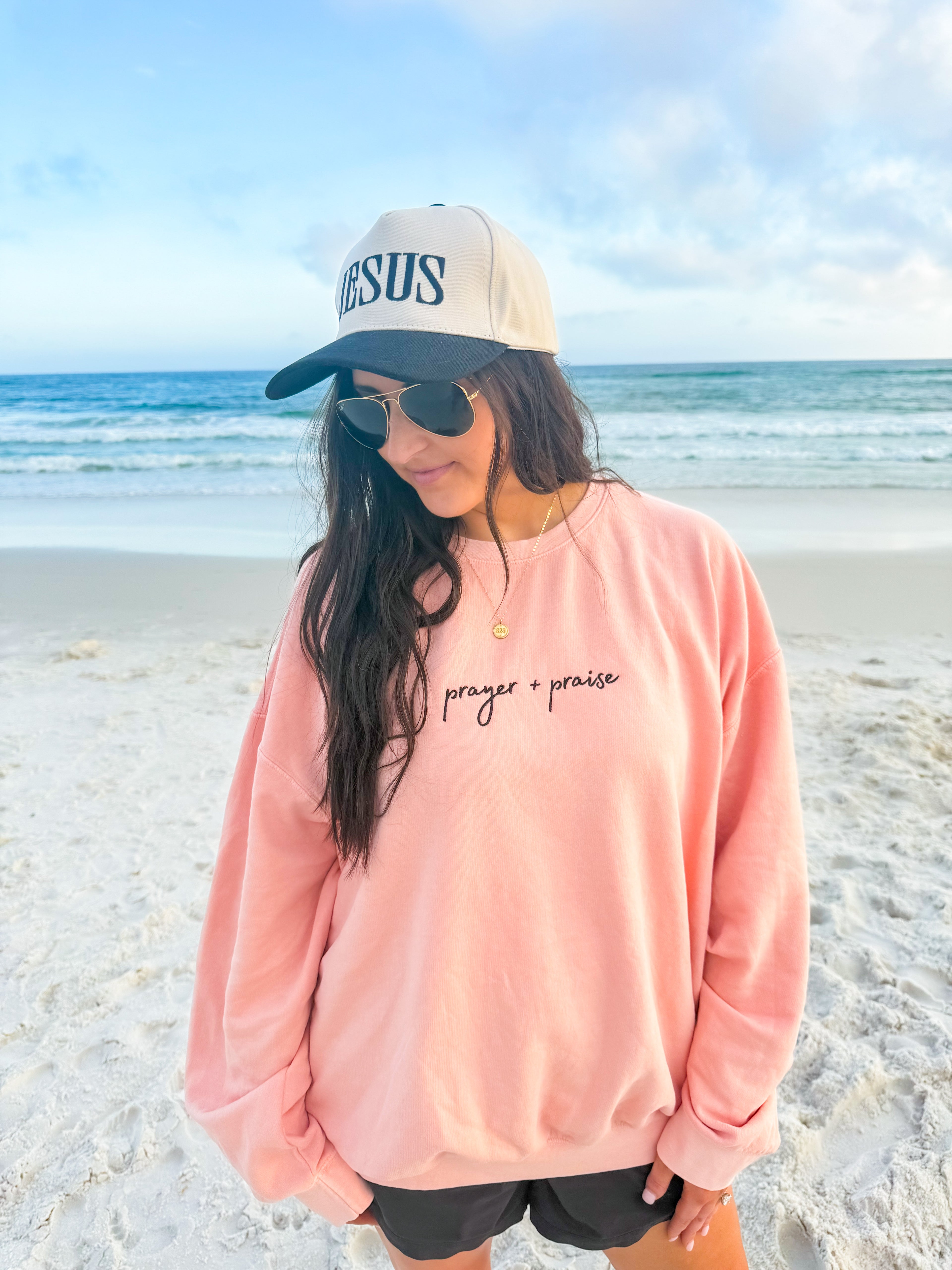 Prayer + Praise Embroidered Sweatshirt
