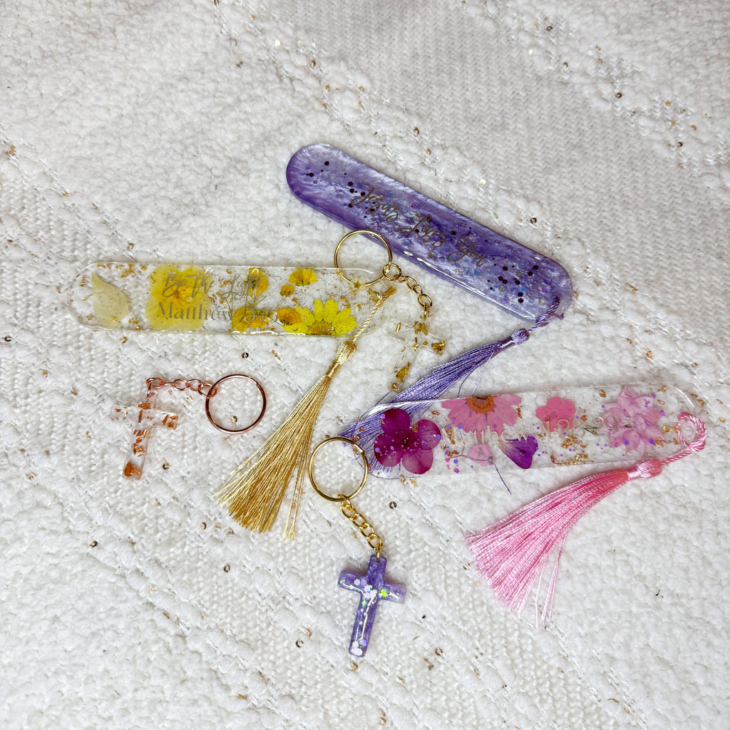 Purple Cross Keychain