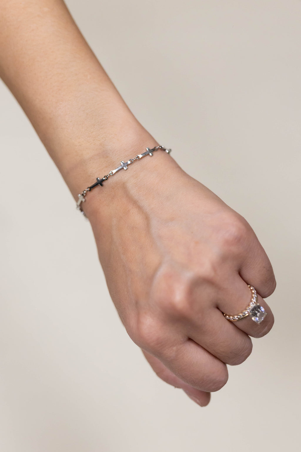 Cross Bracelet - Silver