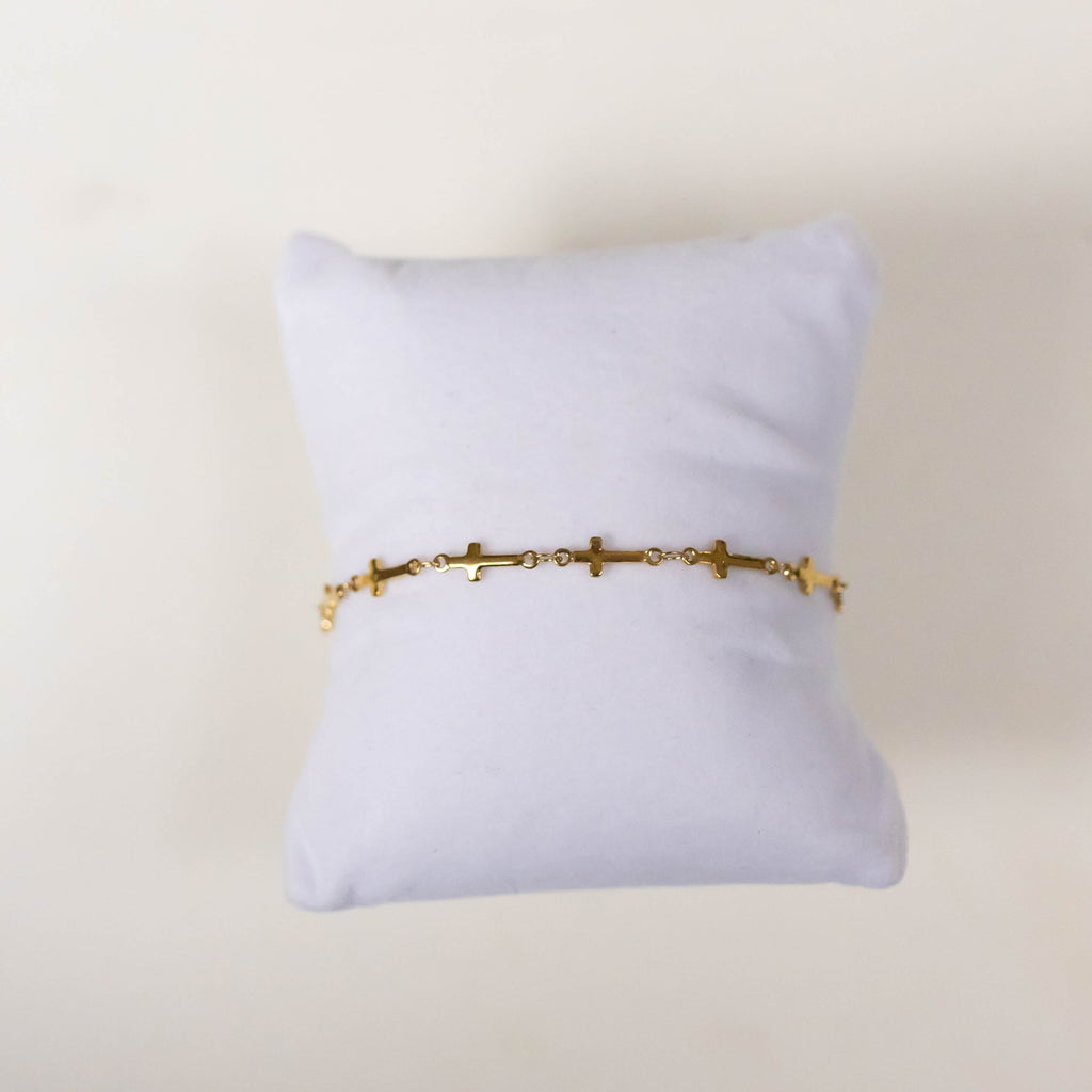 Cross Bracelet - Gold