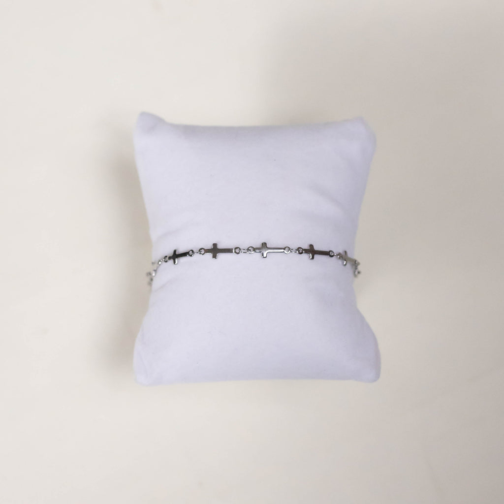 Cross Bracelet - Silver