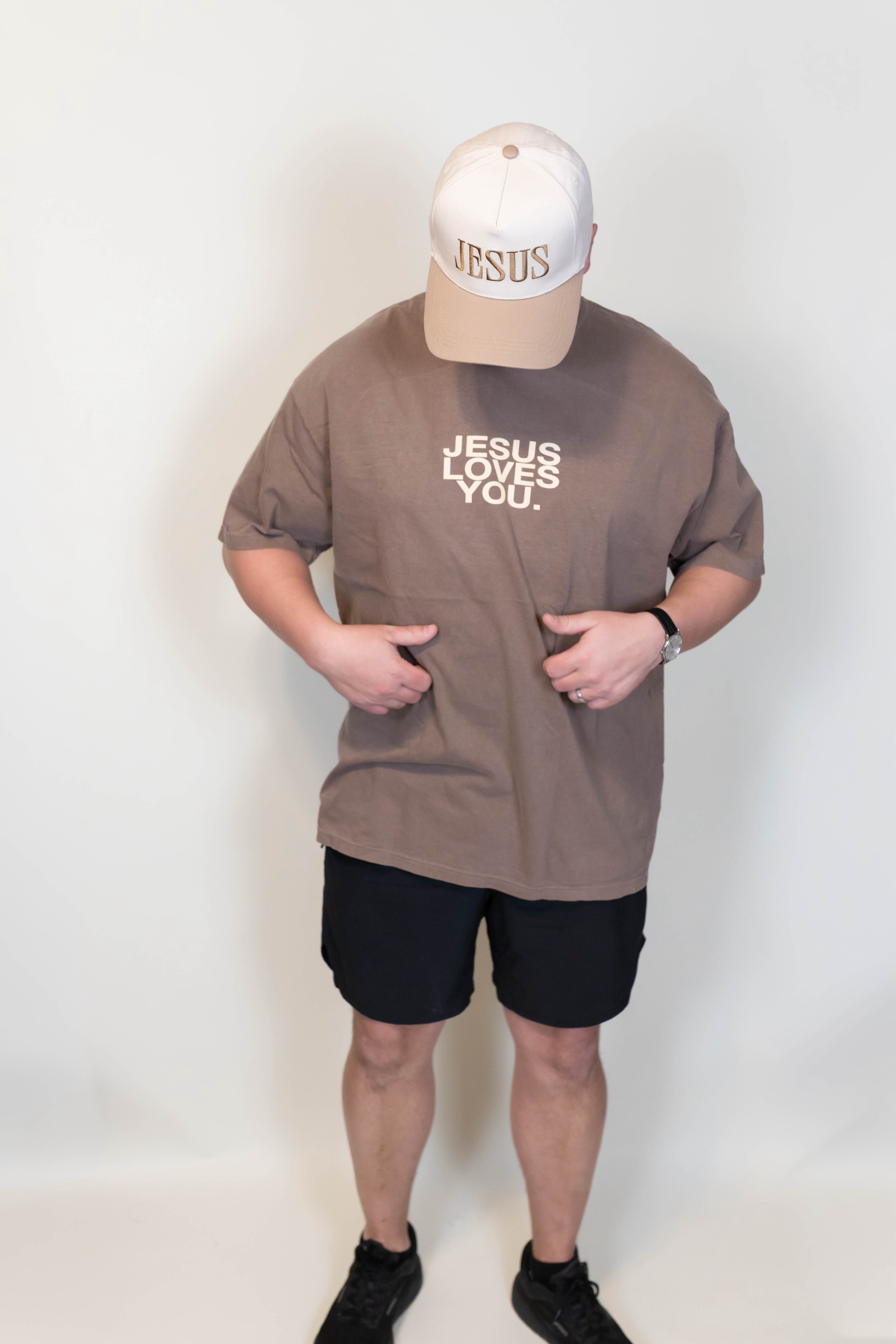 JESUS Hat - Ash Mocha