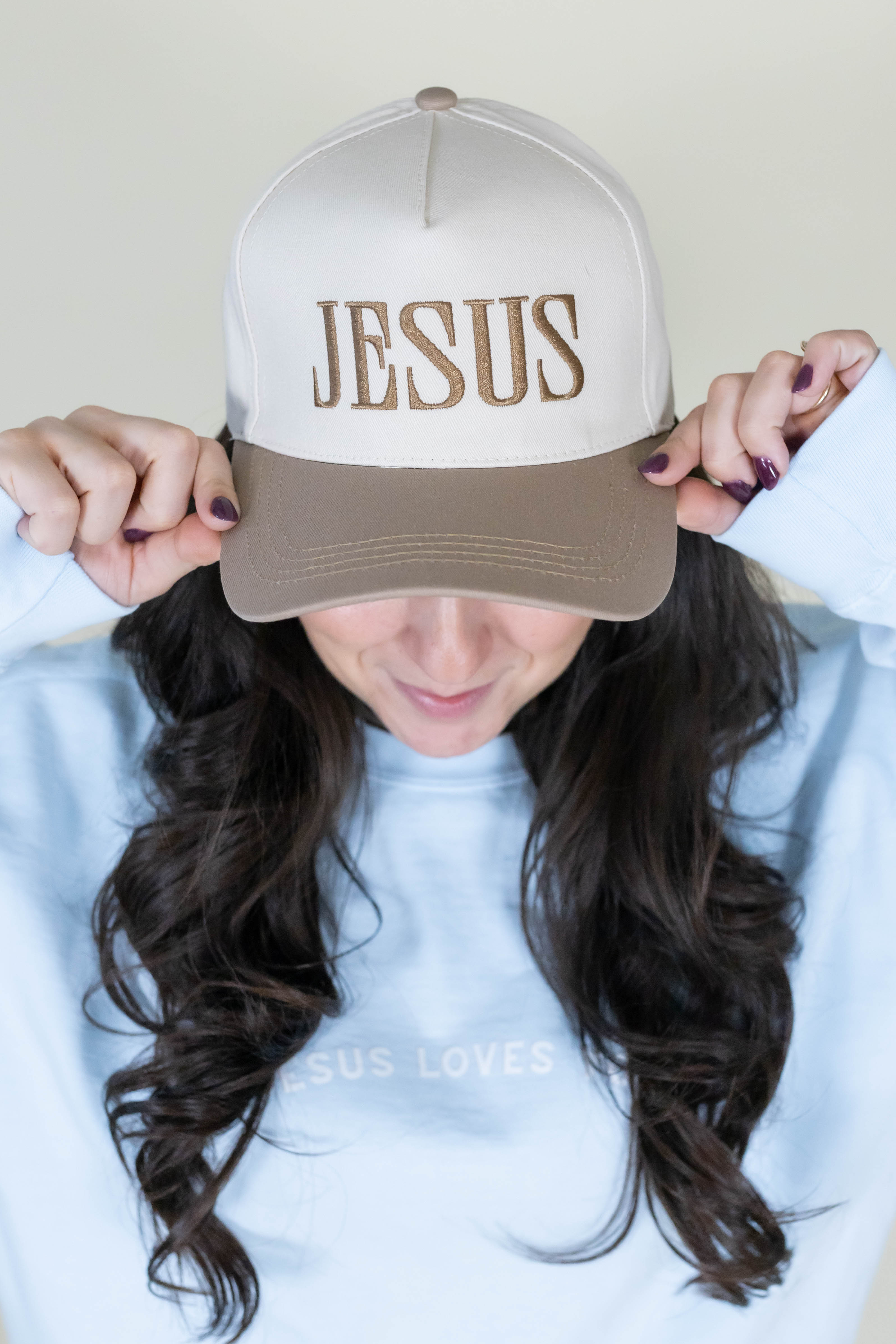 JESUS Hat - Ash Mocha