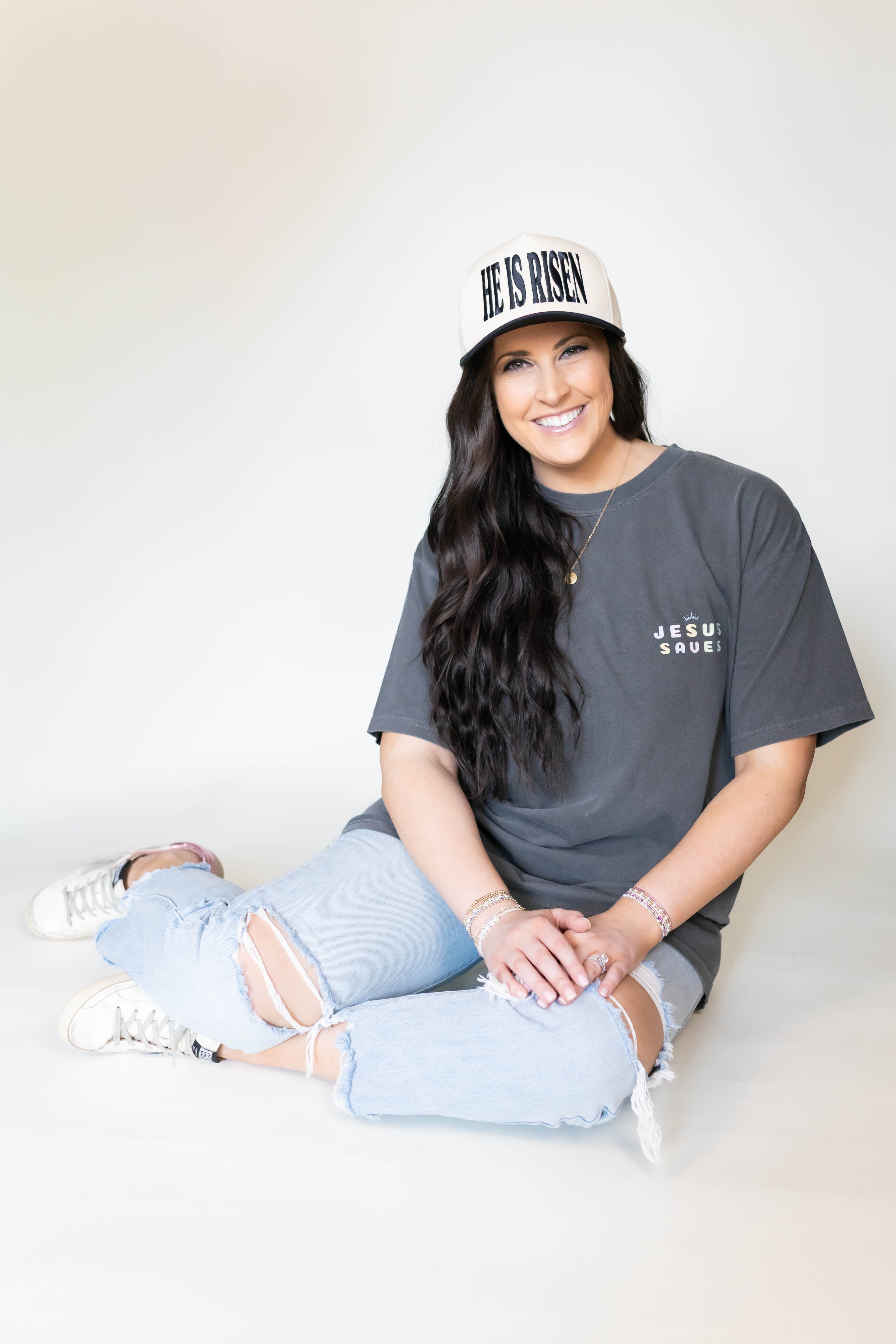 He Is Risen Hat - Black